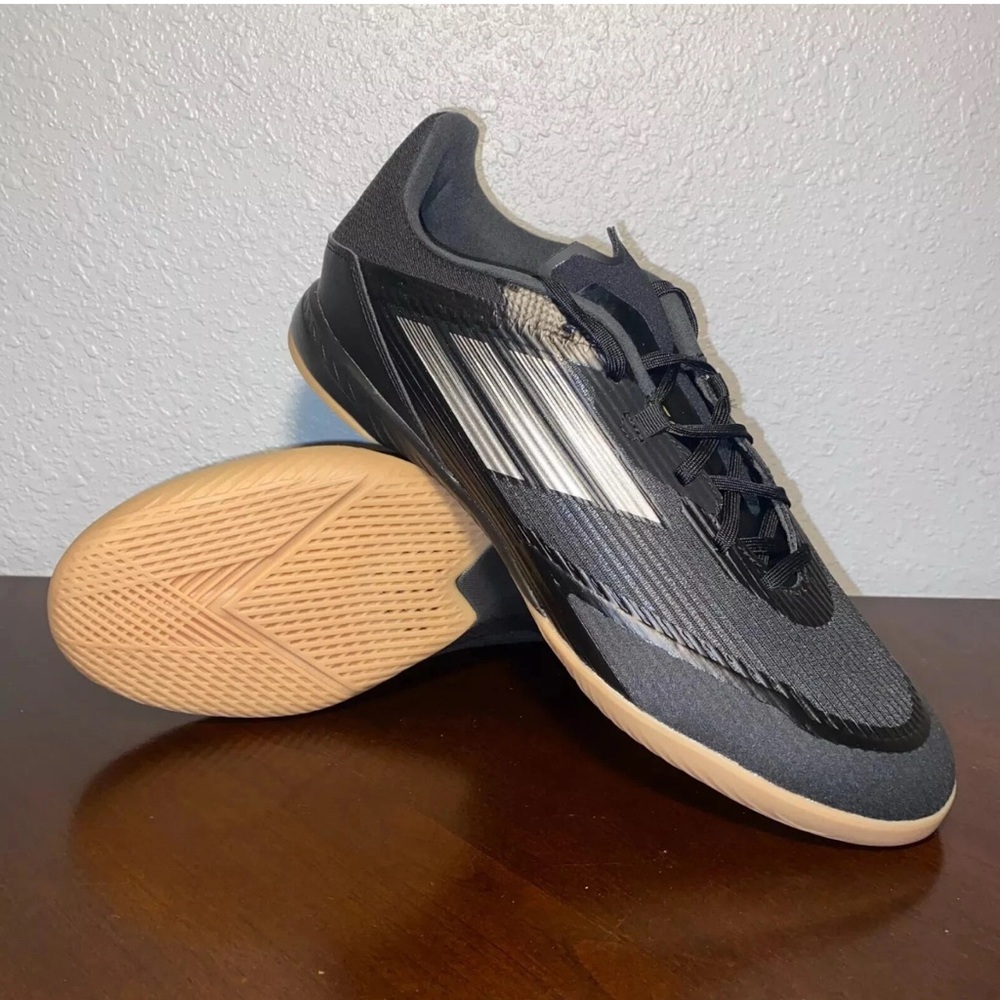 Adidas F50 League IN Black White Gum Indoor Soccer Shoes IF1332 Mens Multiple Sz